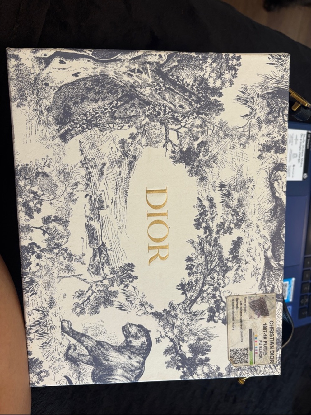 Dior Black Leather Saddle Bag with Gold Hardware(NOT AUTHENTIC)